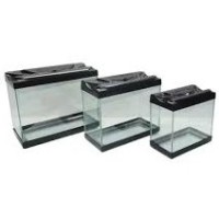 Büyük Boy Plastik Kapaklı Akvaryum - Yeşil Renk