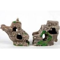 Akvaryum Kırık Gemi Süsü