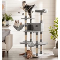 164 cm Lüks Kedi Evi & Tırmalama Sarayı