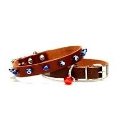  Suni Deri Nazar Boncuklu Kedi Boyun Tasması